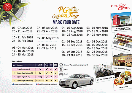 Yuran Dan Jadual Pg Golden Tour