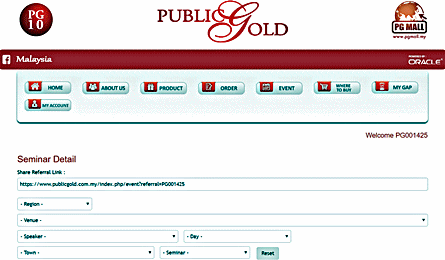 Seminar Public Gold Referral Link