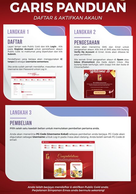 Panduan Daftar Jadi Ahli Public Gold