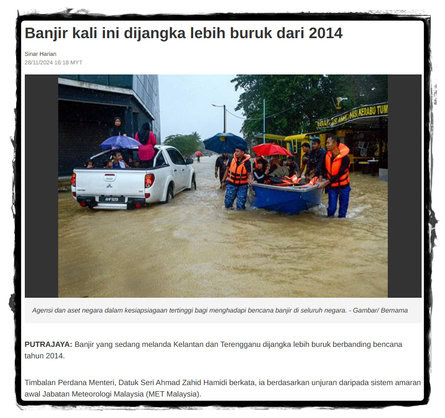 Banjir Pantai Timur 2024 lebih Buruk